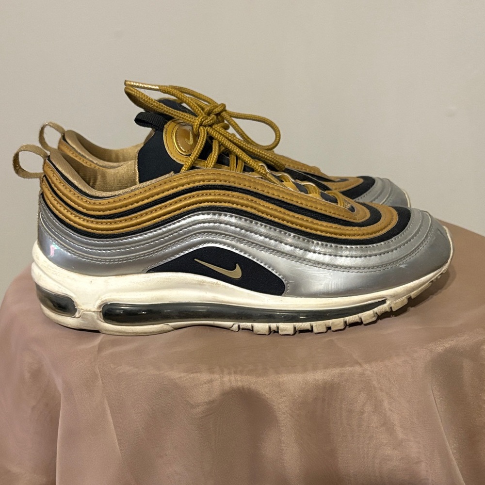 Nike Air Max 97 Women’s Sneakers - Metallic Silver and Gold